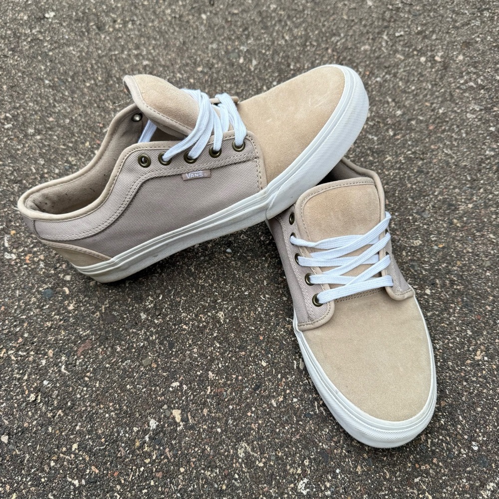 Vans Men's Beige Canvas Sneakers